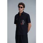 Lufian Look Erkek Basic Gömlek Regular Fit Lacivert