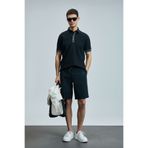 Lufian Luus Spor Erkek Chino Şort Slim Fit Siyah