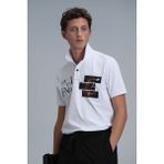 Lufian Mandy Smart Erkek Polo Tişört Siyah - Beyaz - XL
