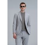 Lufian Mex Spor Erkek Blazer Ceket Slim Fit - 52 - Açık Gri