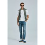 Lufian Nessıo Smart Jean Erkek Pantolon Slim Fit Mavi - 34 - 30