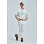 Lufian Nıcer Erkek Basic Gömlek Regular Fit - Yeşil - 4XL