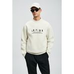 Lufian Oracle Erkek Sweatshirt Kırık Beyaz