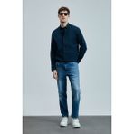 Lufian Orlando Smart Jean Erkek Pantolon Slim Fit Mavi - 38 - 30