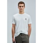 Lufian Pamuklu Regular Fit Bisiklet Yaka T Shirt Erkek T Shirt 111020263 - Kırık Beyaz - XL