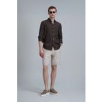 Lufian Peler Spor Erkek Chino Şort Slim Fit Bej
