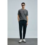 Lufian Pıto Smart Erkek Chino Pantolon Slim Fit Dokuma Kumaş Normal Bel Cepli Siyah - 46