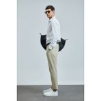 Lufian Plus Smart Erkek Chino Pantolon Slim Fit - 46 - Deve Tüyü