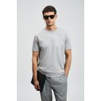 Lufian Roland Erkek Basic Tişört - Gri - 3XL
