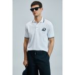Lufian Sandor Smart Erkek Polo Tişört - Beyaz - XL