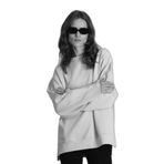 Lufian Sandra Kadın Örme Sweatshirt, Bej, M Beden