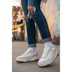 Lufian Shoes Kadın Beyaz Yüksek Taban Retro Sneaker - Kauçuk Tabanlı Günlük Spor Ayakkabı