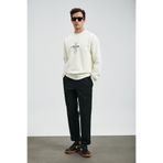 Lufian Sımba Erkek Sweatshirt Kırık Beyaz