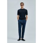 Lufian Spear Erkek Pamuklu Kazak Koyu Lacivert - XL