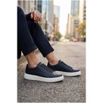 Lufian Tommy Casual Deri Erkek Sneaker Komfort Taban Ayakkabı LACİ BEYAZ