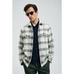 Lufian Valdo Erkek Basic Gömlek Regular Fit Gri - 4XL