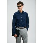 Lufian Veran Erkek Basic Gömlek Regular Fit Lacivert - 2XL