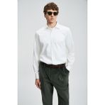 Lufian Veran Erkek Basic Gömlek Regular Fit - XL - Beyaz