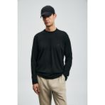 Lufian Vıctor Erkek Uzun Kol T- Shırt - Siyah - 4XL