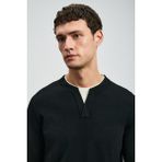 Lufian Zen Erkek Kazak - Siyah - 4XL