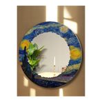 lufihome Lume – Art Print Çerçeveli Yuvarlak Ayna