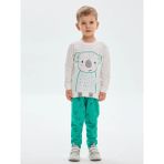 Luggi Baby Bisiklet Yaka Baskılı Erkek Bebek Sweatshirt ve Eşofman Alt 2'li Takım - 9 - 12 Ay - Yeşil
