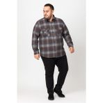 Lugon Kaşmir Büyük Beden Erkek Gömlek Klasik Kahverengi Uzun Kol Regular Fit Günlük Stil 7395 - 3XL