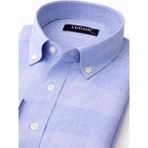 Lugon Klasik Regular Fit Uzun Kol Erkek Gömlek 7608 - Buz - Mavi - 2XL