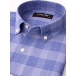 Lugon Klasik Regular Fit Uzun Kol Erkek Gömlek 7608 - Mavi - 2XL