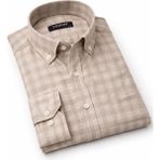 Lugon Klasik Regular Fit Uzun Kol Erkek Gömlek 7609 - Krem - XL