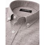 Lugon Klasik Regular Fit Uzun Kol Erkek Gömlek 7612 - Kahverengi - 2XL