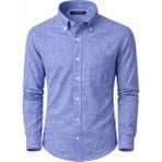 Lugon Klasik Regular Fit Uzun Kol Erkek Gömlek 7612 - Mavi - XL