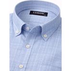 Lugon Klasik Regular Fit Uzun Kol Erkek Gömlek 7613 - Buz - Mavi - 2XL