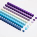 Luhaomisky 540 Adet Kağıt Yıldız Şeritleri, Origami Kit Yıldız Şerit Levhalar, Renkli Katlanır El Sanatları, Şanslı El Sanatları, Diy Renkli El Sanatları, Quilling Desen, Renkli Çift Dekor Küçük Boy ve Hafif