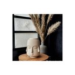 Lui Tasarım Trend Bohem Buddha Büyük XL Boy 25 CM Seramik Mat Bej Rengi Vazo