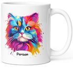 Luigi Collection Kupa Kedi Farsça Kupası İsveç Kupası Mesaj Eğlenceli Mizah Irk Orijinal ve güzel bir hediye fikri, erkek kadın, çocuk meslektaşı, doğum günü, yılbaşı için Seramik 325 ml