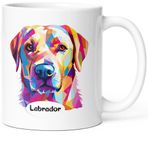 Luigi Collection Labrador Kupası Köpek Kupası Mesaj Komik Mizah Irk Hayvanlar Orijinal ve güzel hediye fikri, erkek kadın, çocuk meslektaşı, doğum günü, Noel, Sevgililer Günü. Gülümseyin dès le