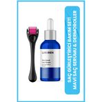 Luis Bien Mavi Sakal Bakım Serumu & Dermaroller Set | Sakal Güçlendirici & Hızlı Uzama
