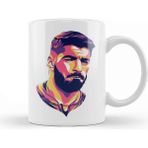 Luis Suarez Kupa Bardak Porselen - 1 Adet - 330 ml - Beyaz