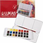 Lukas Aquarell Studio Tablet Sulu Boya Seti 24 Renk 1/2 Tablet