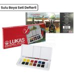 Lukas Tablet 12 Renk Defterli Sulu Boya Takımı