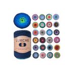 LUKCHE Renkli Premium Pamuk Makrome İpi (2 mm - 225 mt - 250 gr) Çanta Ipi Supla Ipi Örgü Ipi (8023)