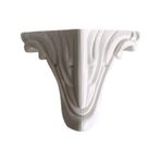 Lükens Desenli 12cm Plastik Ayak Mobilya Masa Ve Dolap Ayağı Beyaz 12cm