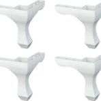 Lükens Mobilya Sehpa Ayağı Düz 14 Cm Beyaz (4'lü)