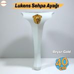 Lukens Sehpa Masa Ayakları 40 Cm Beyaz Plastik Ayak Mobilya Zigon Çay Orta Sehpası Ayağı Sehpası