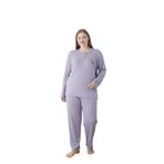 Lukitus Büyük Beden Battal İnterlok Pijama Takımı (Mor, 3XL)