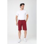 Lukitus Erkek Pamuklu Basic Şort - Bordo - XL