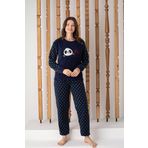 Lukitus Kadın Desenli Polar Pijama Takımı