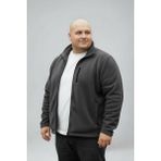 Lukitus Tüylenme Yapmaz Anti Pilling Erkek Büyük Beden Polar Mont - 6XL - Gri
