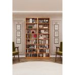 Lüks 16 Raflı Ayarlanabilir Ev Ofis Kitaplık %100 Mdf Dekoratif Kütüphane Kitaplık K13